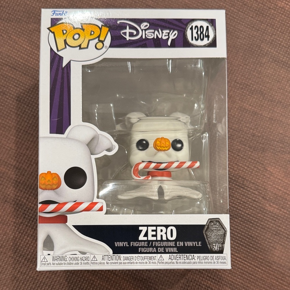 Funko Pop! Disney Zero Vinyl Figure - White with Orange and Red Candy Cane